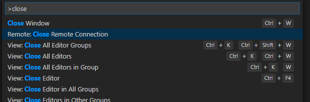 Close the remote connection to the WSL with VS Code.